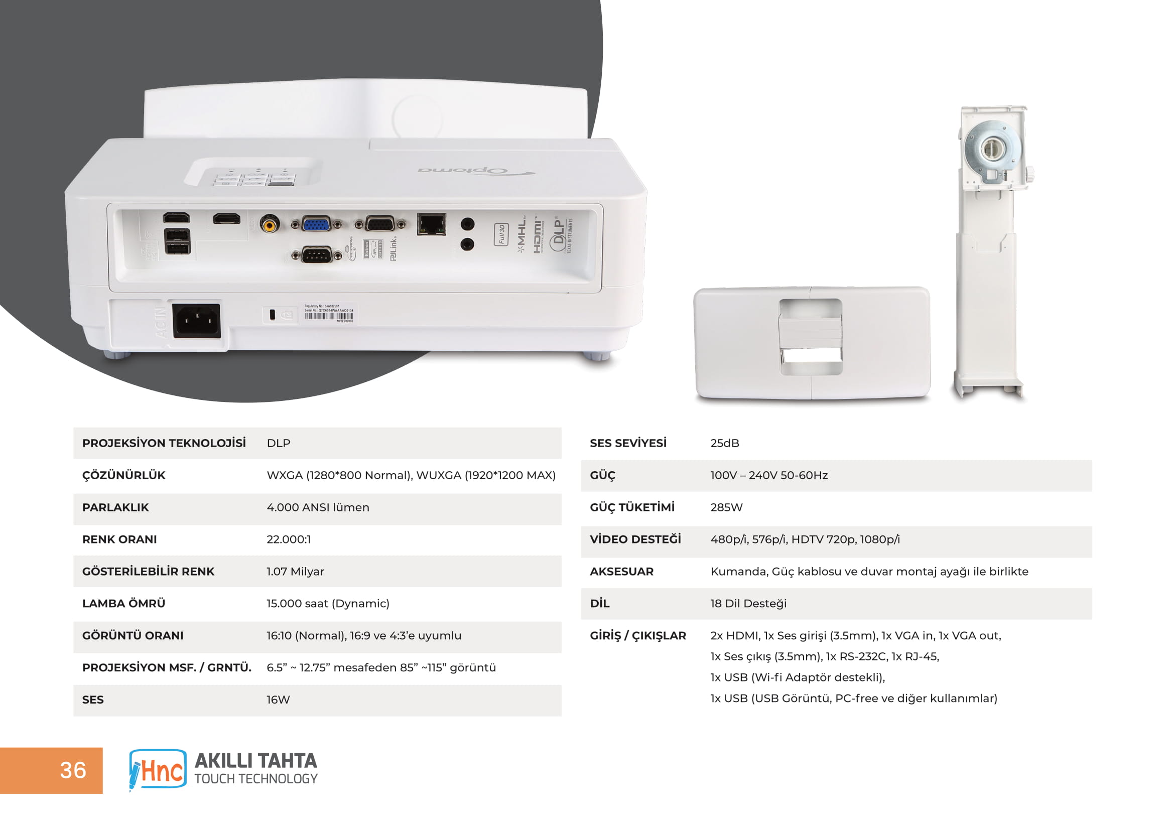 Hnc Akıllı Tahta Benq Projeksiyon Ürün Resmi